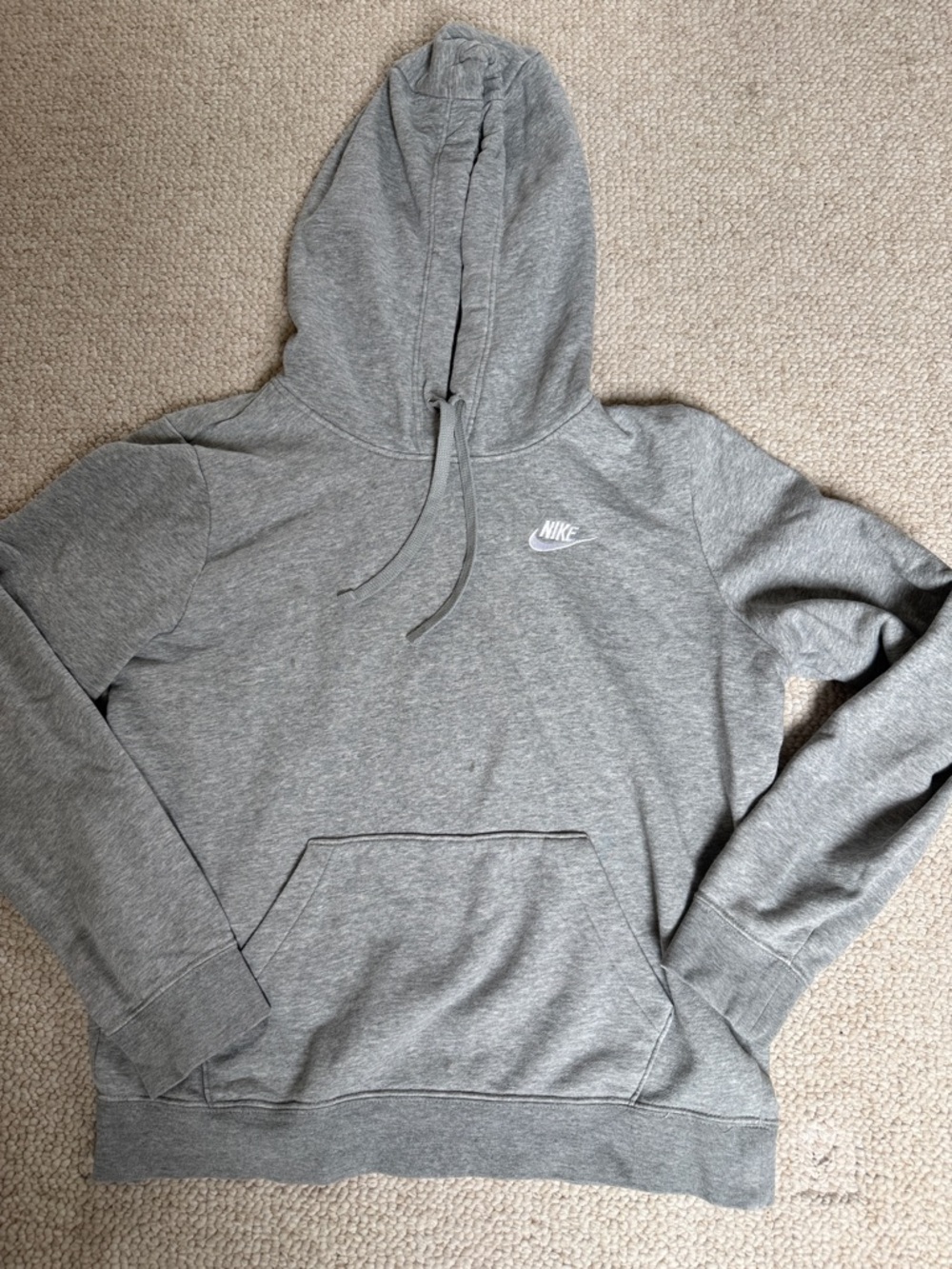 Nike Men’s Gray Crewneck Hoodie Sweatshirt
